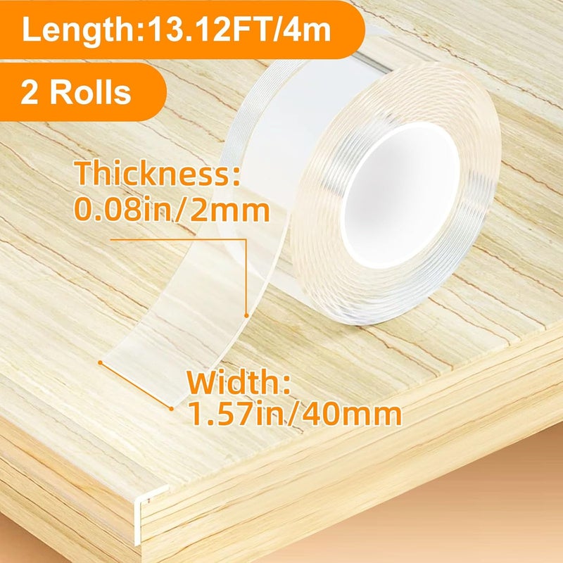 CHENYA 2 Rolls Clear Soft Corner Protectors for Furniture Strip,1.57 in x 13.12 FT,Sharp Edge & Table Bumper,Window Edge,Wall Protector, Soft Corner Guards Safe for Proof,Table Corner Protectors in Family - Image 5